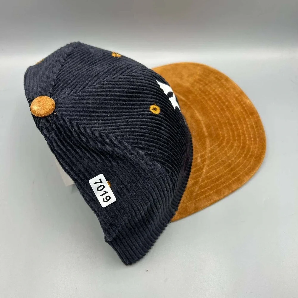 Vintage New York Yankees Hat Men Suede Corduroy Twins Enterprise Strap Back New